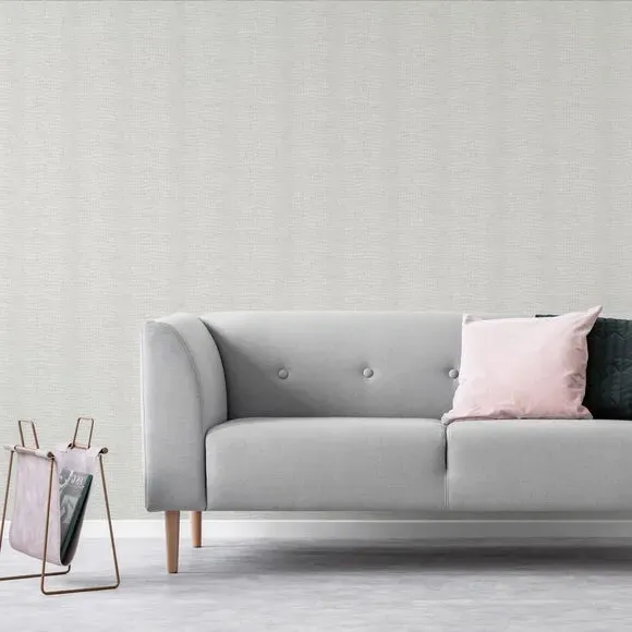 Crocodile Textured Wallpaper - White