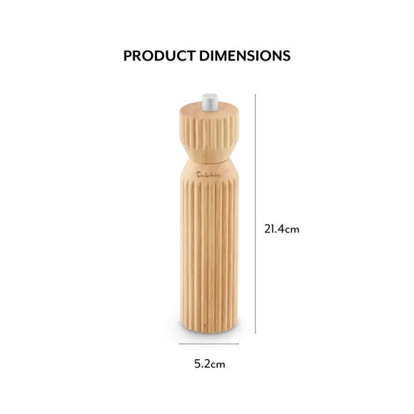 Manual Salt and Pepper Mill - Brown, Hevea Wood