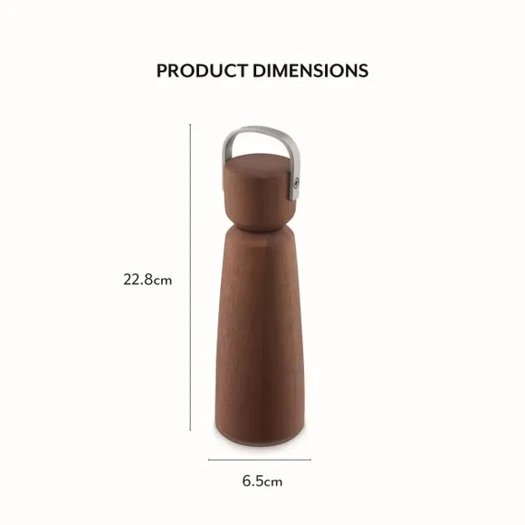 Manual Salt Pepper Mill Set - Brown, Acacia Wood