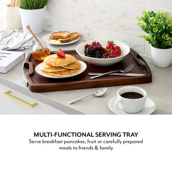 Rectangular Serving Tray - Brown, Acacia Wood