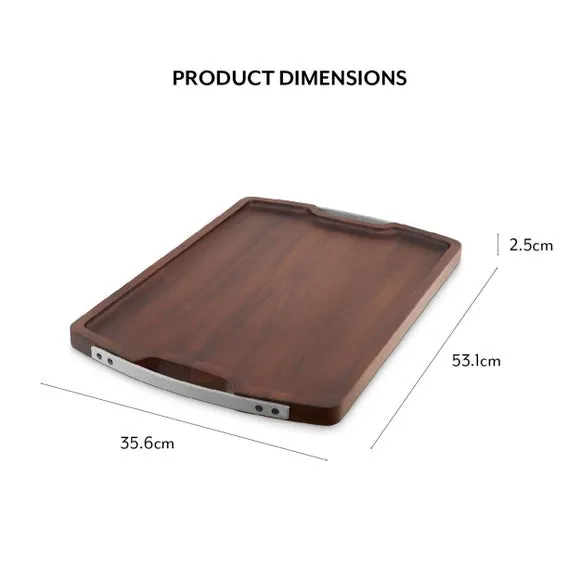 Rectangular Serving Tray - Brown, Acacia Wood