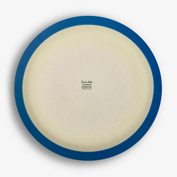 Set of 2 Dinner Plates - Blue, Stoneware