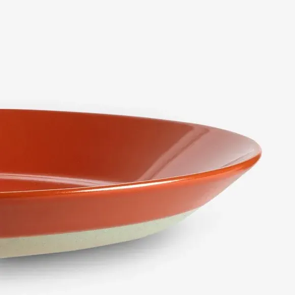 Set of 2 Dinner Plates - Orange, Stoneware
