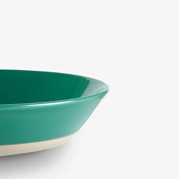 Set of 2 Pasta Bowls - Green, Stoneware
