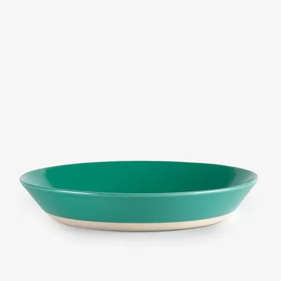 Set of 2 Pasta Bowls - Green, Stoneware