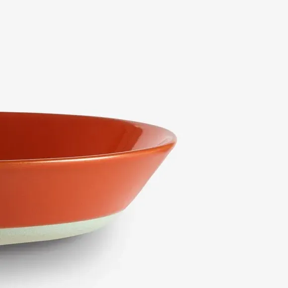 Set of 2 Pasta Bowls - Orange, Stoneware