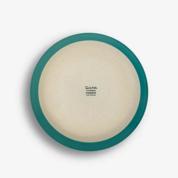 Set of 2 Side Plates - Green, Stoneware