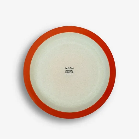 Set of 2 Side Plates - Orange, Stoneware