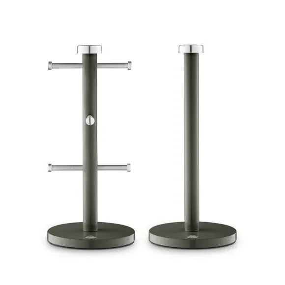 6-Cup Mug Tree and Towel Pole Set - Grey, Iron
