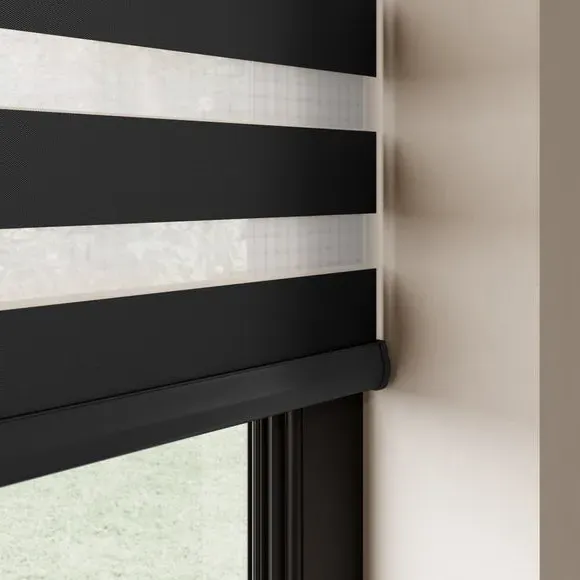 Day Night Roller Blind Room Darkening - Black