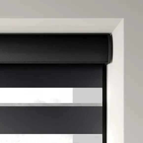 Day Night Roller Blind Room Darkening - Black