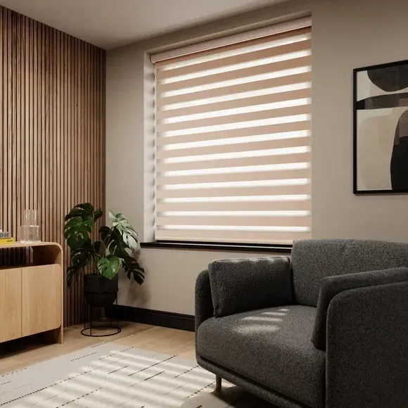 Day Night Roller Blind Room Darkening - Latte