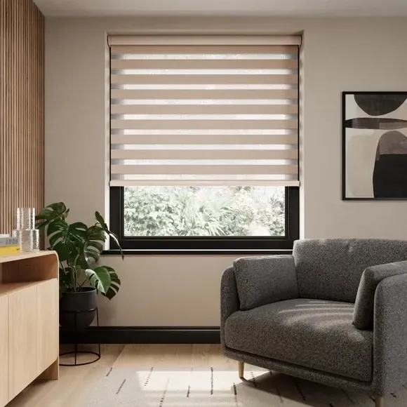 Day Night Roller Blind Room Darkening - Latte