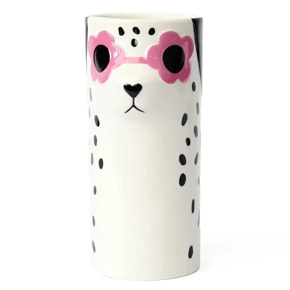 Dog Shaped Vase Handmade - Multicolor, Ceramic