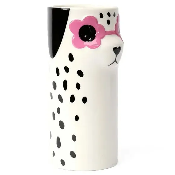 Dog Shaped Vase Handmade - Multicolor, Ceramic