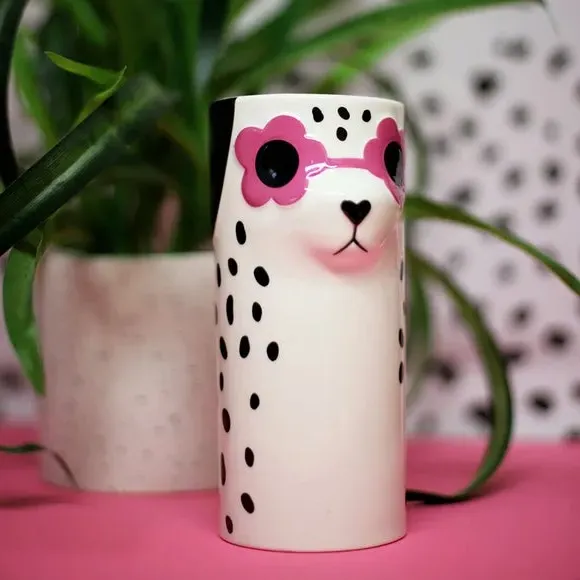 Dog Shaped Vase Handmade - Multicolor, Ceramic image