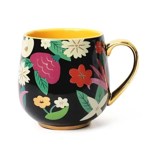 Rounded Ceramic Mug - Multicolor, Ceramic