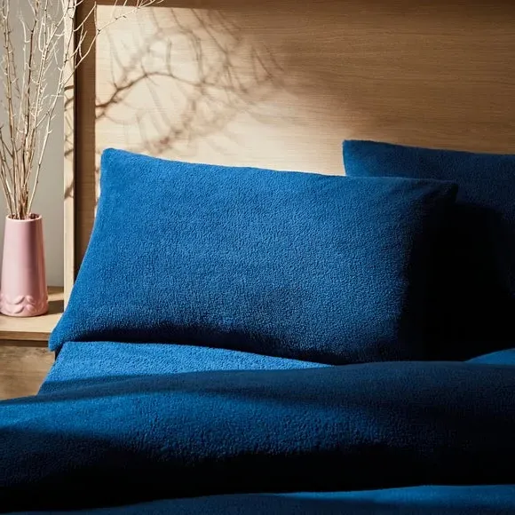 2-Pack Standard Pillowcases - Navy, Teddy