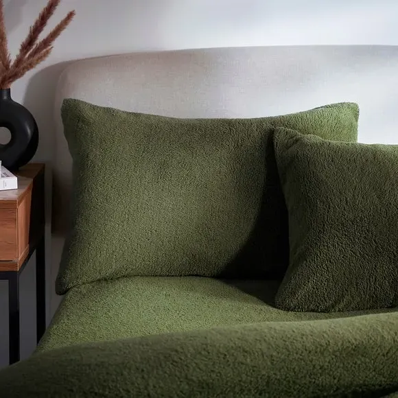 2-Pack Standard Pillowcases - Olive, Teddy