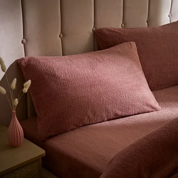 2-Pack Standard Pillowcases - Rose Pink, Teddy