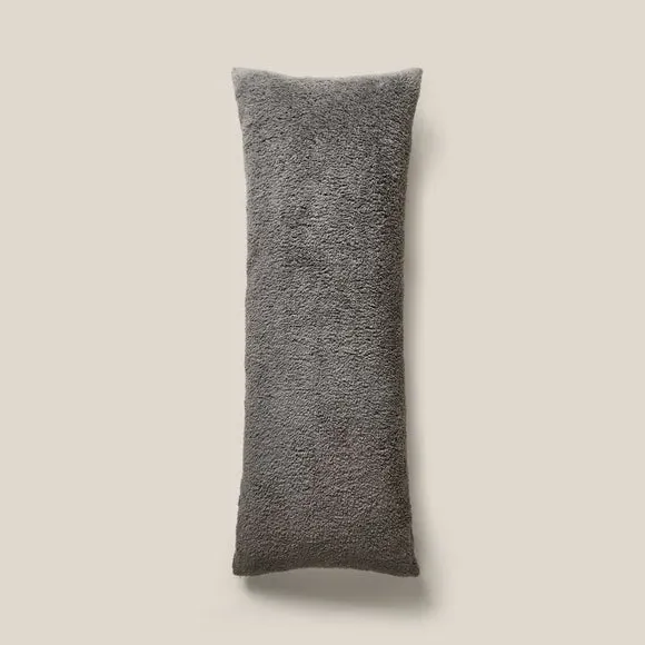 Body Pillow with Spiral Filling - Charcoal, Teddy