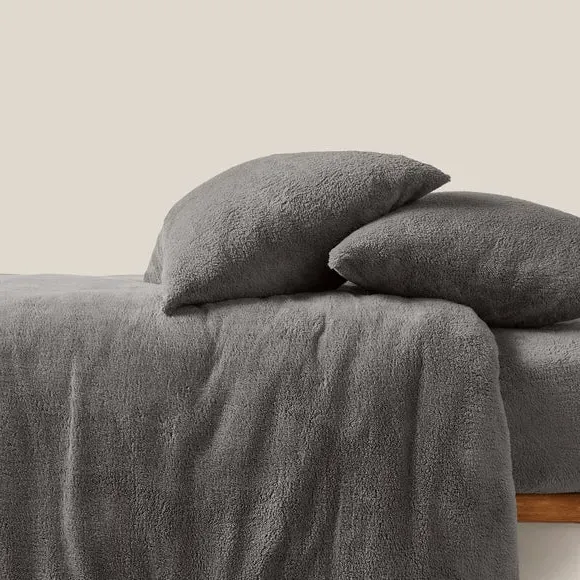 Duvet Cover and Pillowcase Set - Charcoal, Polyester