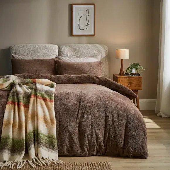 Duvet Cover and Pillowcase Set - Fawn, Polyester