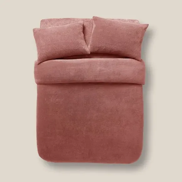 Duvet Cover and Pillowcase Set - Pink, Polyester