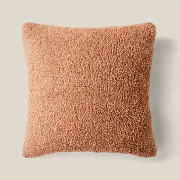 Teddy Bear Cushion - Bronze, Textured Fabric