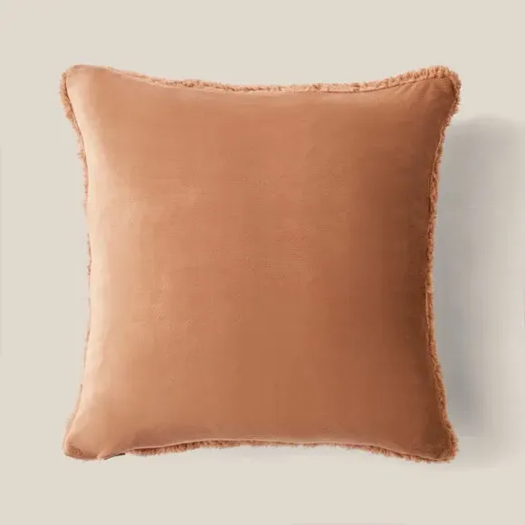 Teddy Bear Cushion - Bronze, Textured Fabric