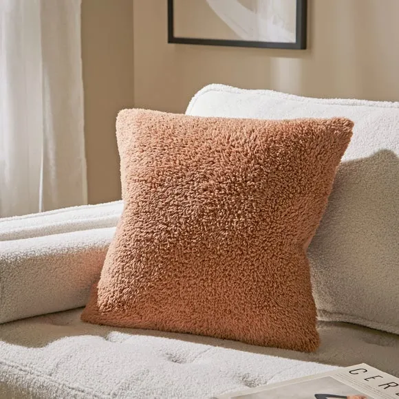 Teddy Bear Cushion - Bronze, Textured Fabric image