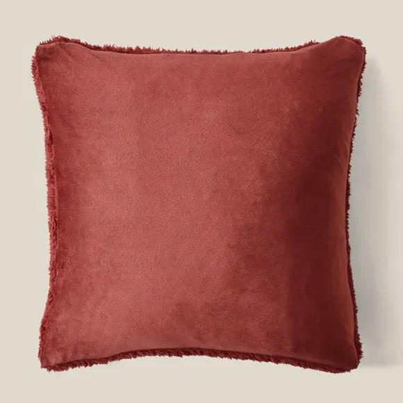 Teddy Bear Cushion - Redwood, Textured Fabric