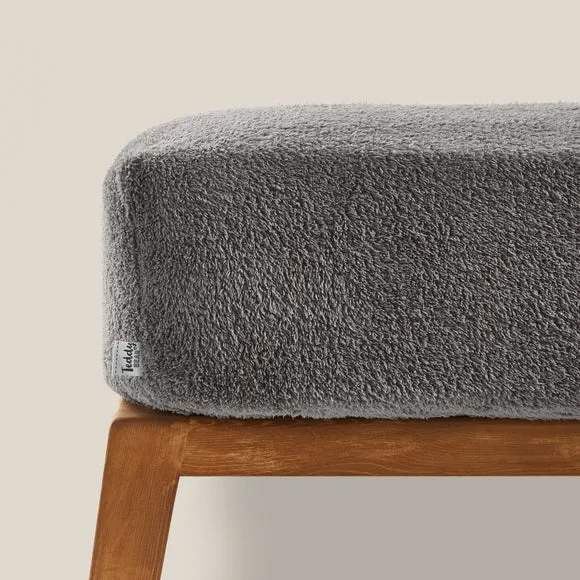 Teddy Fitted Sheet - Charcoal, Polyester