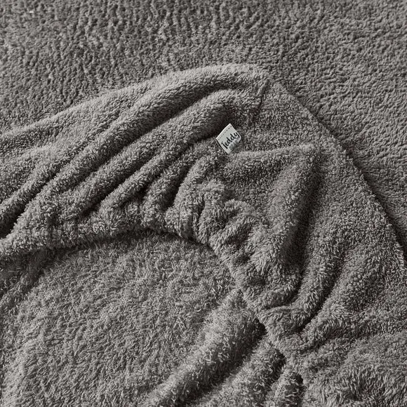 Teddy Fitted Sheet - Charcoal, Polyester