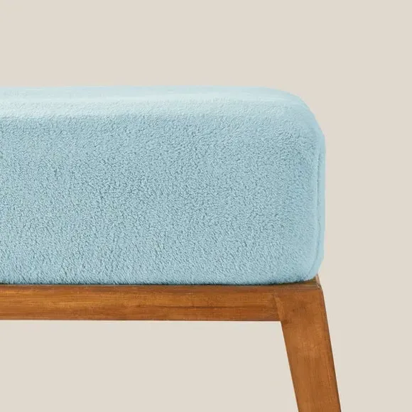 Teddy Fitted Sheet - Duck Egg, Polyester