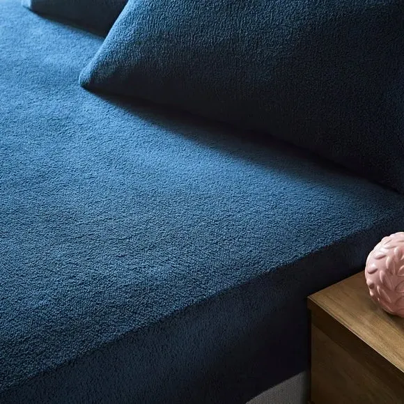 Teddy Fitted Sheet - Navy, Polyester