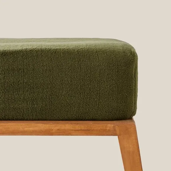 Teddy Fitted Sheet - Olive, Polyester