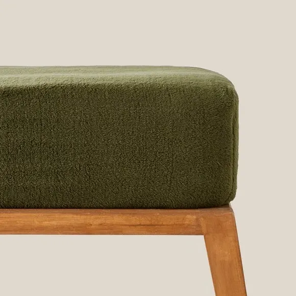 Teddy Fitted Sheet - Olive, Polyester