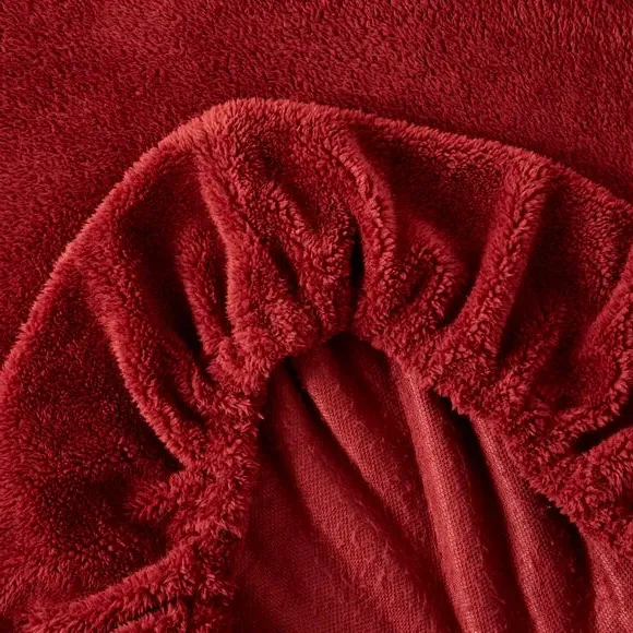 Teddy Fitted Sheet - Redwood, Polyester