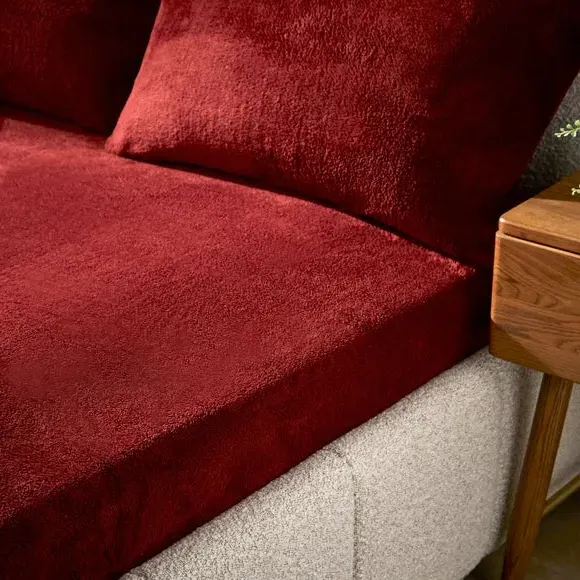 Teddy Fitted Sheet - Redwood, Polyester