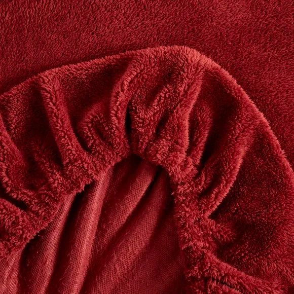 Teddy Fitted Sheet - Redwood, Polyester