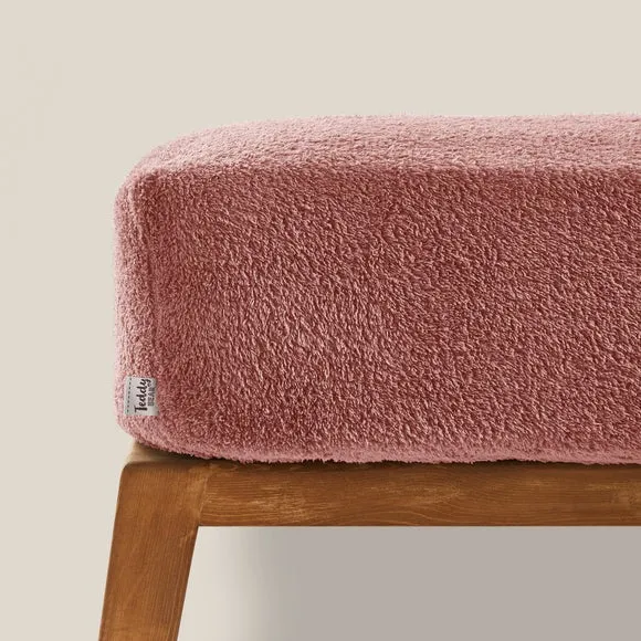 Teddy Fitted Sheet - Rose Pink, Polyester