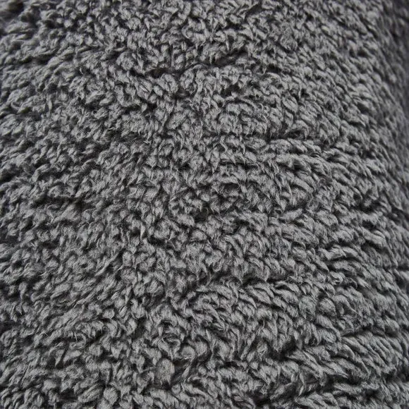 V-Shape Support Cushion - Charcoal, Teddy Fabric