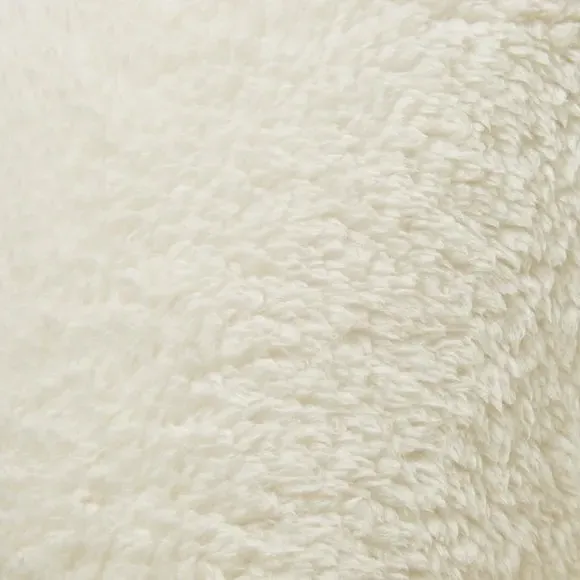 V-Shape Support Cushion - Cream, Teddy Fabric