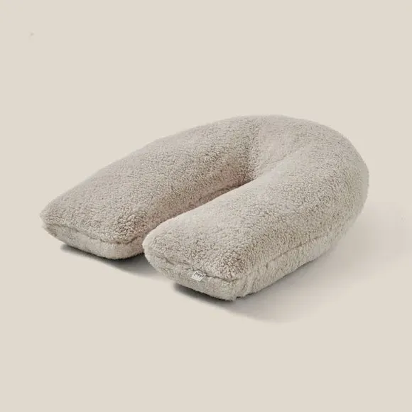 V-Shape Support Cushion - Mushroom, Teddy Fabric