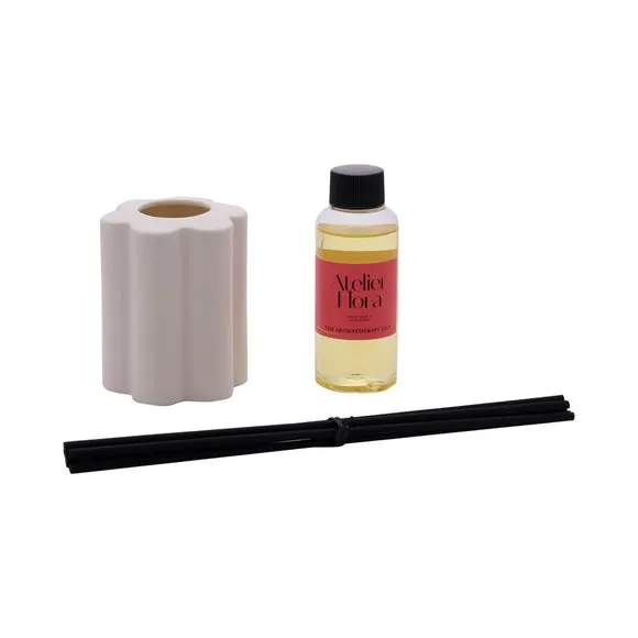 Reed Diffuser with Ceramic Holder - White