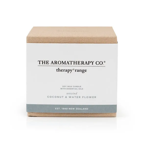 Scented Candle with Essential Oils - White, Soy Wax
