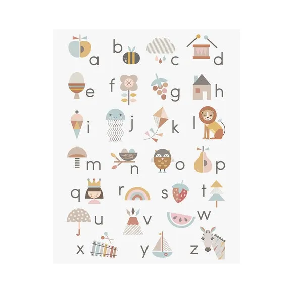 A-Z Canvas Print - Multicolor