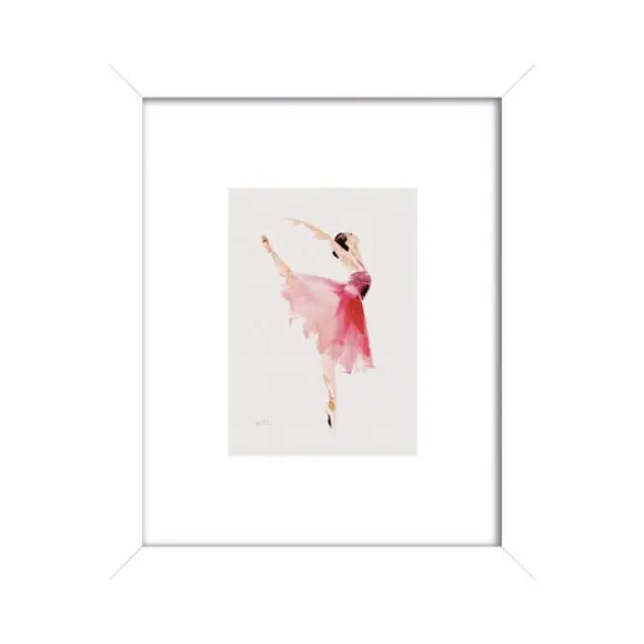 Ballerina Framed Print - Pink image