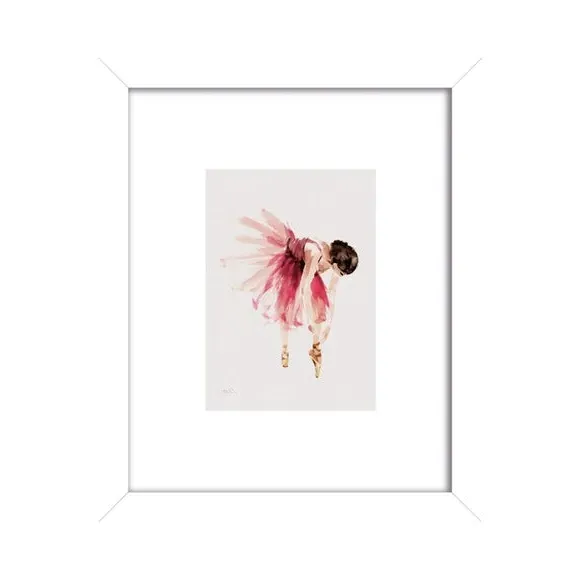 Ballerina III Framed Print - Pink image